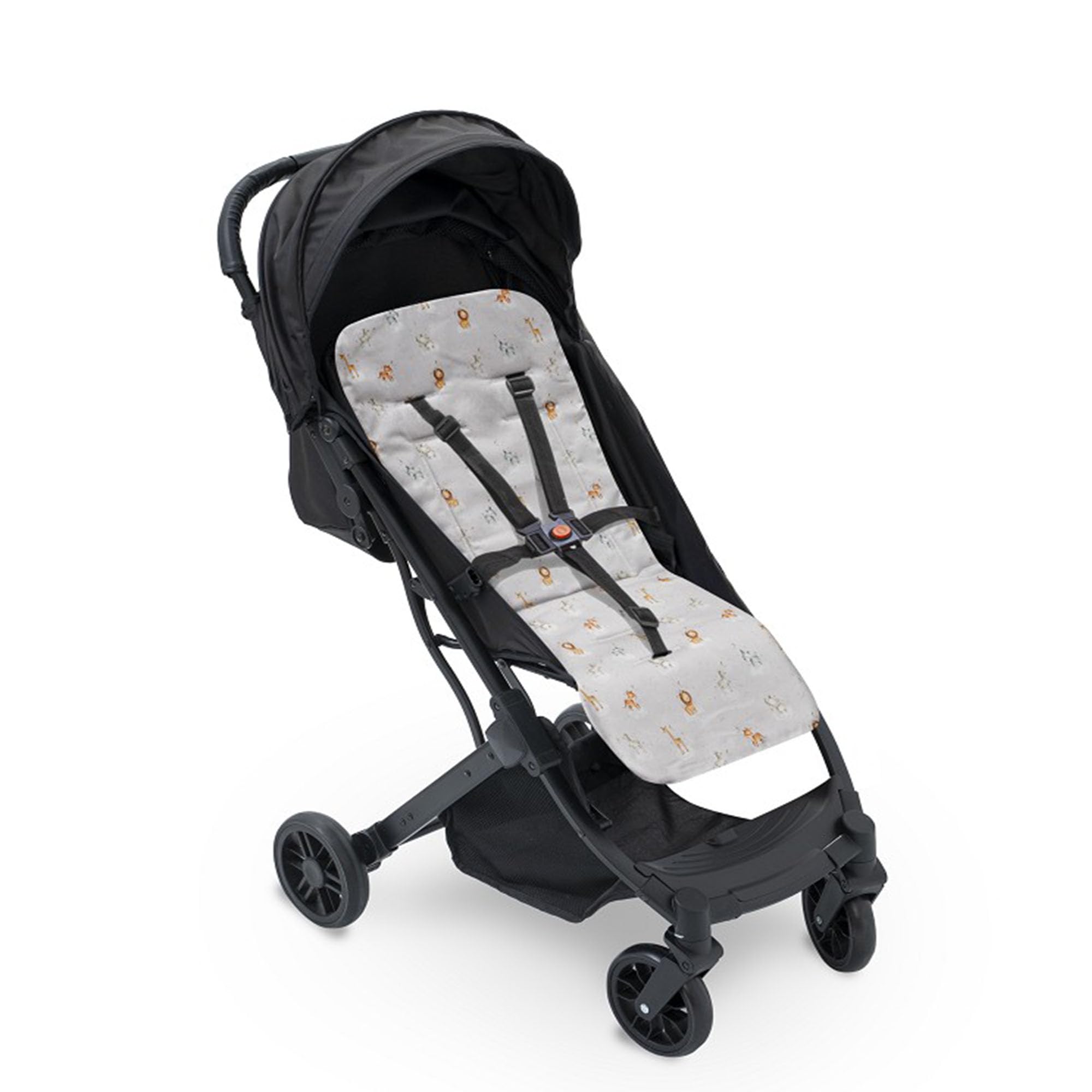 Colchoneta Universal Transpirable de Algodón 100% para Silla de Paseo, Comodidad de Verano en Cochecitos y Asientos de Carro (DC037 Azul)