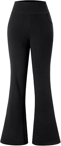 winkbay Women's Flare Pants Dressy Casual High Waisted Stretchy Going Out Trouse