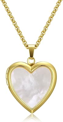 Butterfly Heart Star Locket Necklace for Women Heart Shaped Photo Locket Pendant Holds Two Pictures keepsake Jewelry Gifts for Loved One