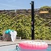 Douche Solaire Extérieure FIDGI Happy Garden - 35L - Noire Et Argent - Écologique Et Facile à Installer
