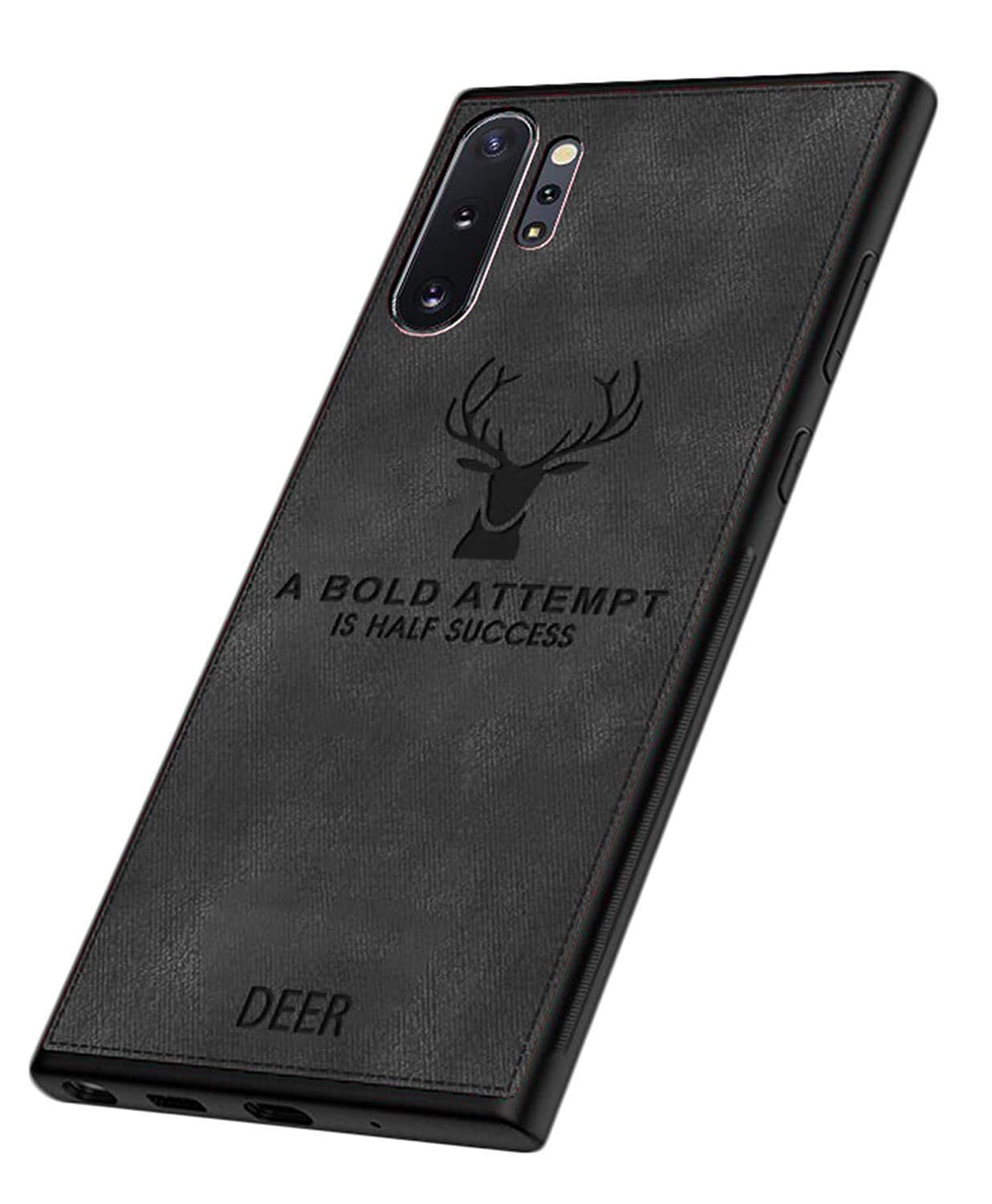 Navnika Deer Series Soft Jeans Fabric Shockproof Protective Back Case Cover for Samsung Galaxy Note 10 Plus (Black) (B08HJL2ZG4) Amazon Price History, Amazon Price Tracker