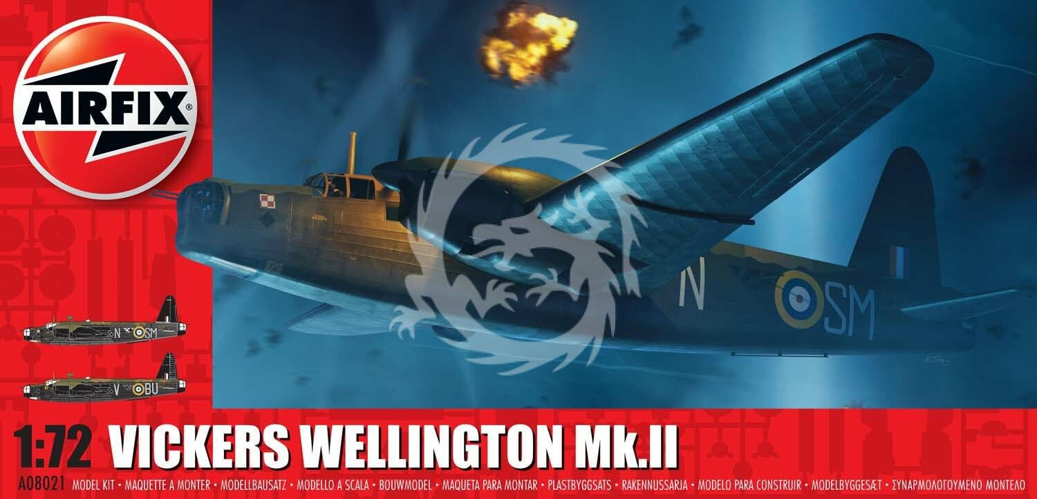 Airfix A08021 Vickers Wellington Mk.II Series 8 Aircraft 1:72 Scale Model Kit