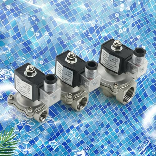 Électrovanne 1 pouce AC 24V en acier inoxydable et joint Viton DN25 - 6