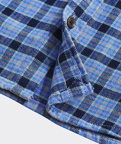 vineyard vines Boys' Flannel Check Whale Shirt4