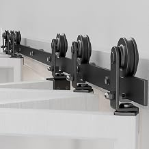 12FT/144 Bi-Folding Sliding Barn Door Hardware Track Kit for Interior 8 Doors, Heavy Duty Door Not Included, Hardware Kit Only