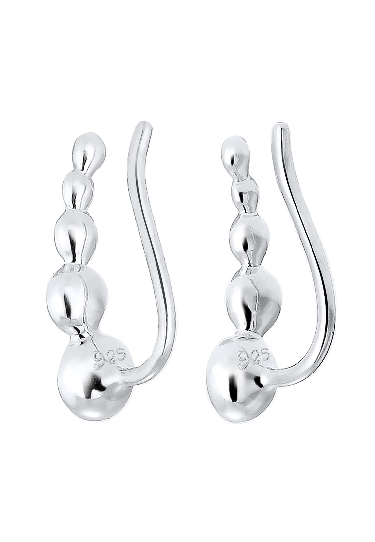 Elli Earrings Earclimber Circle Geo Crystals 925 Sterling Silver