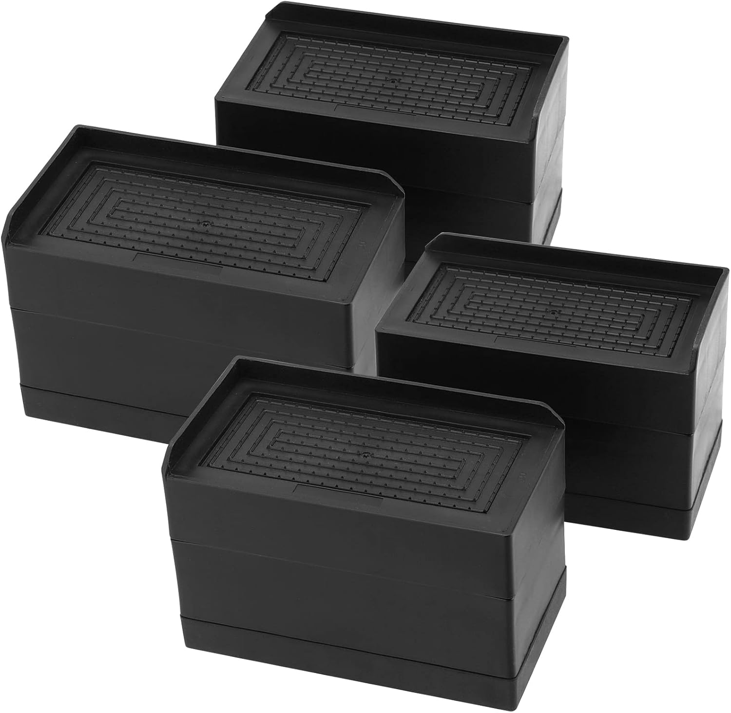 SEHOI 8 Piece 3 Inches Bed Furniture Risers, Black