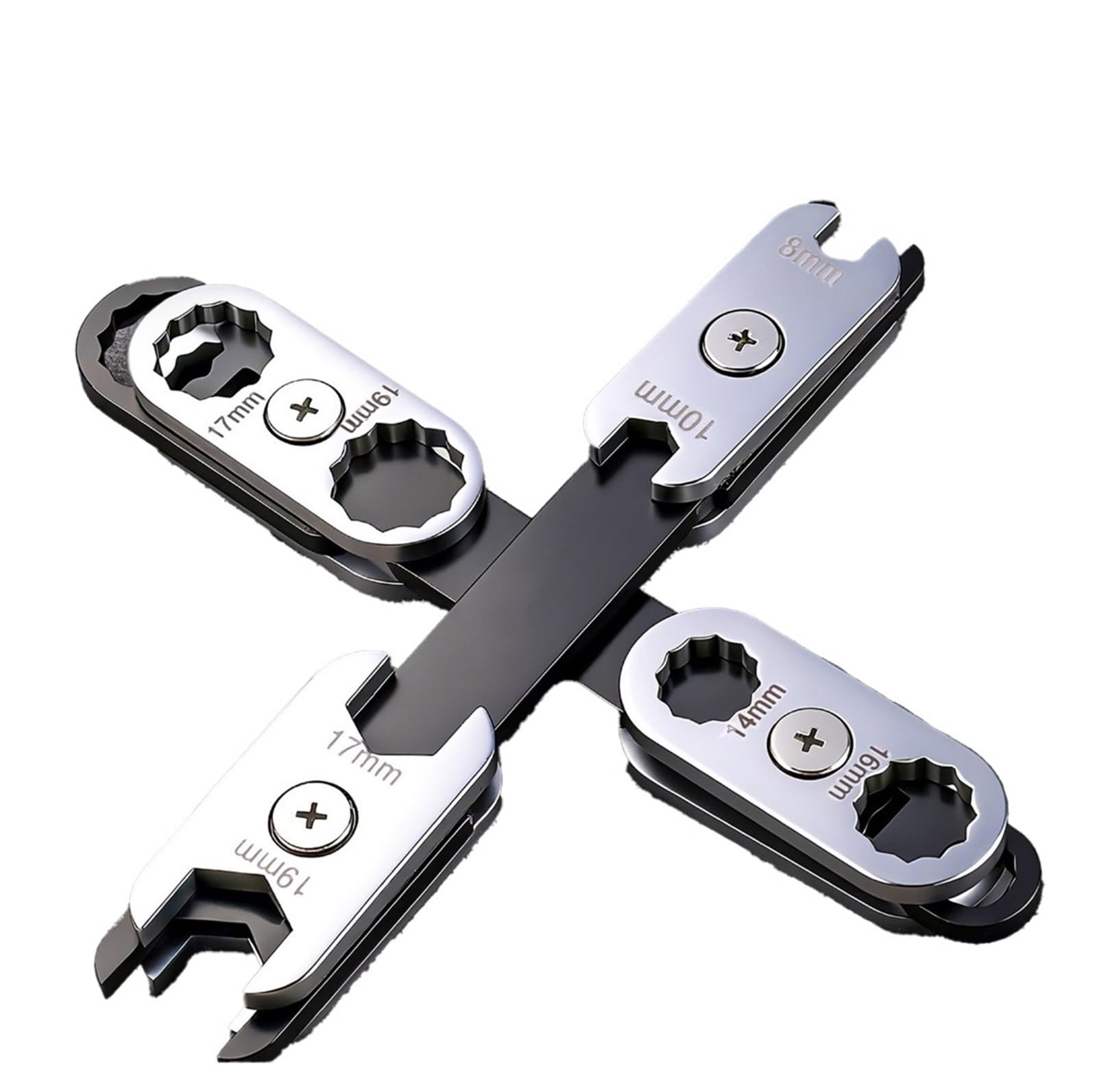 Clé ajustable 8-en-1 rotative 360° pour vos réparations mécaniques et bricolage à la maison