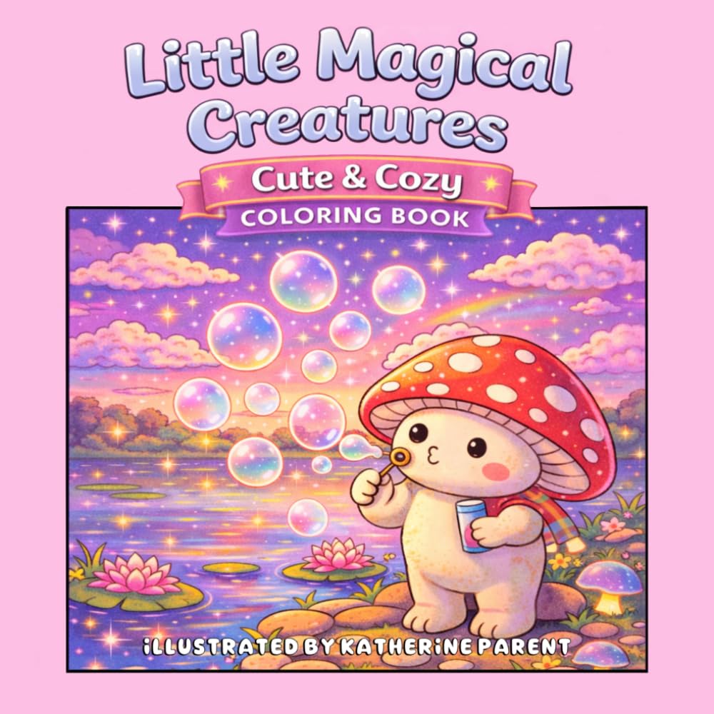 Little magical creatures: Cozy & cute coloring book