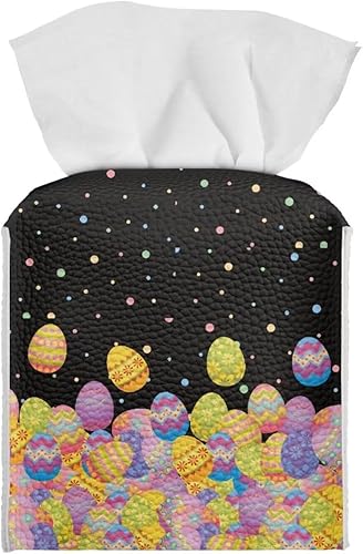 Miniatura 7 de OZELANSAY Funda para caja de pañuelos de Pascua, lindo soporte de papel higiénico para baño, organizador de servilletas, dispensador de cubo de