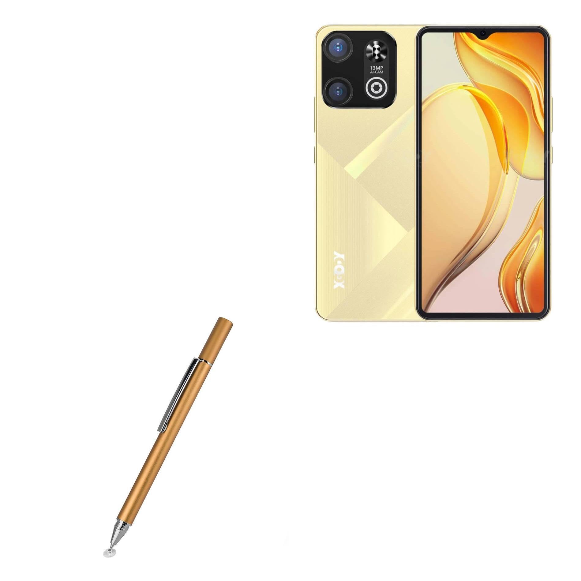 BoxWave Stylus Pen Compatible with Xgody X60 Plus - FineTouch Capacitive Stylus, Super Precise Stylus Pen - Champagne Gold