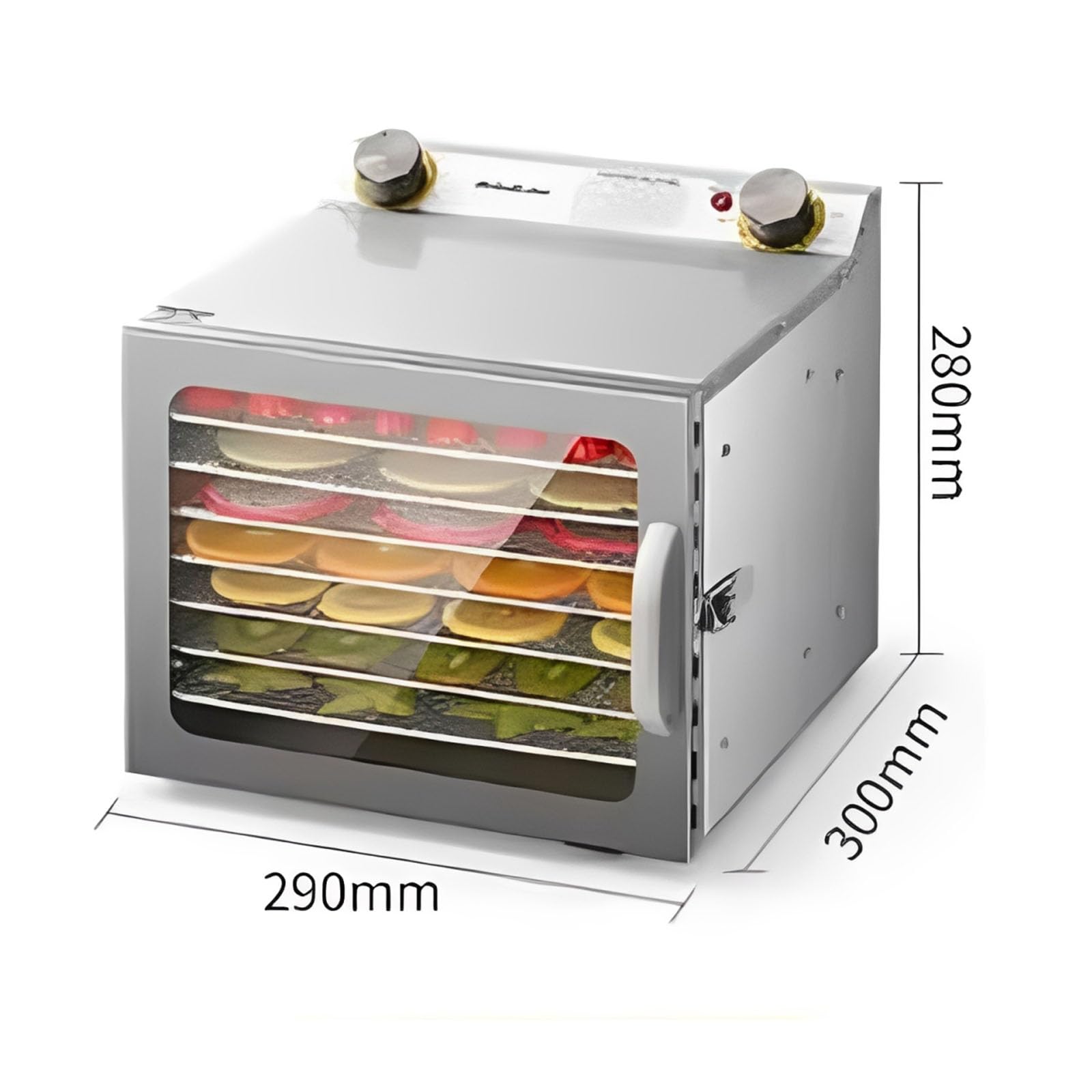 Liofilizzatore, 6812 strati, timer 12 ore, acciaio inossidabile, frutta, verdura, carne, pesce (8Layer)