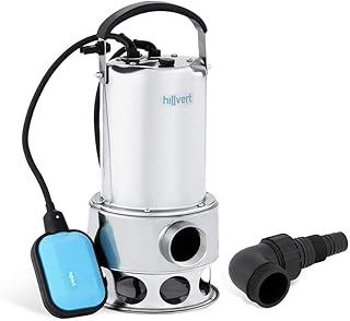 Hillvert Schmutzwasser-Tauchpumpe elektrisch HT-ROBSON-SP1100DW (1.100 W, Fördermenge max.: 17.000 l/h, Schwimmerschalter,...