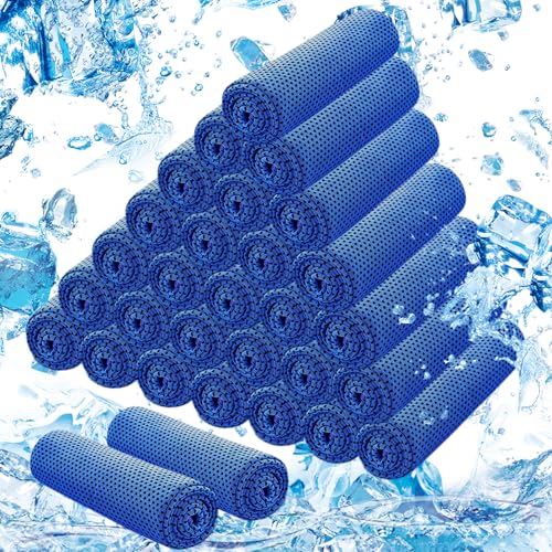 LYDTICK 30Pack Cooling Towels Bulk Ice Microfiber Wraps for Neck and Face