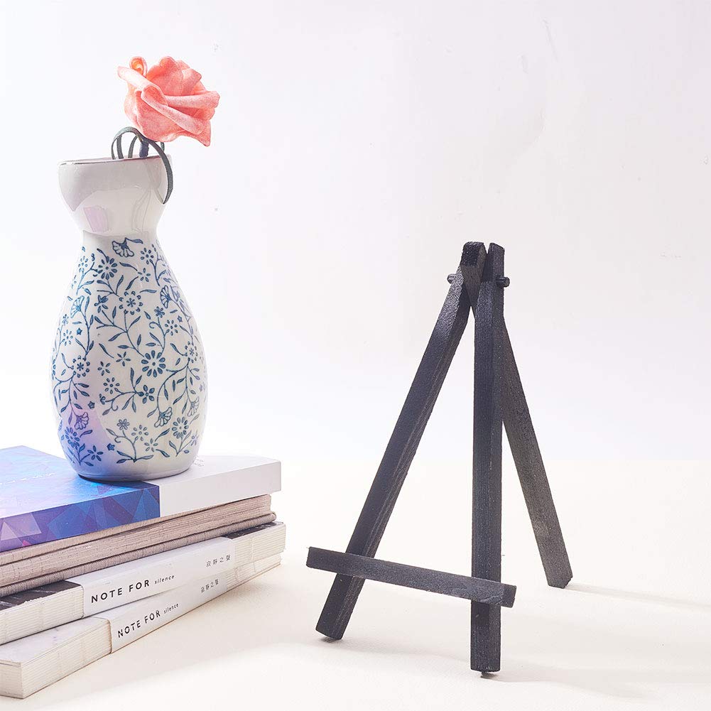 WANDIC Mini Caballete de exhibición de Madera, 15 pcs Tablero Negro de la Pintura del Caballete del Arte para los niños Artista Adultos Estudiantes Exhibición de la Sala de Clase