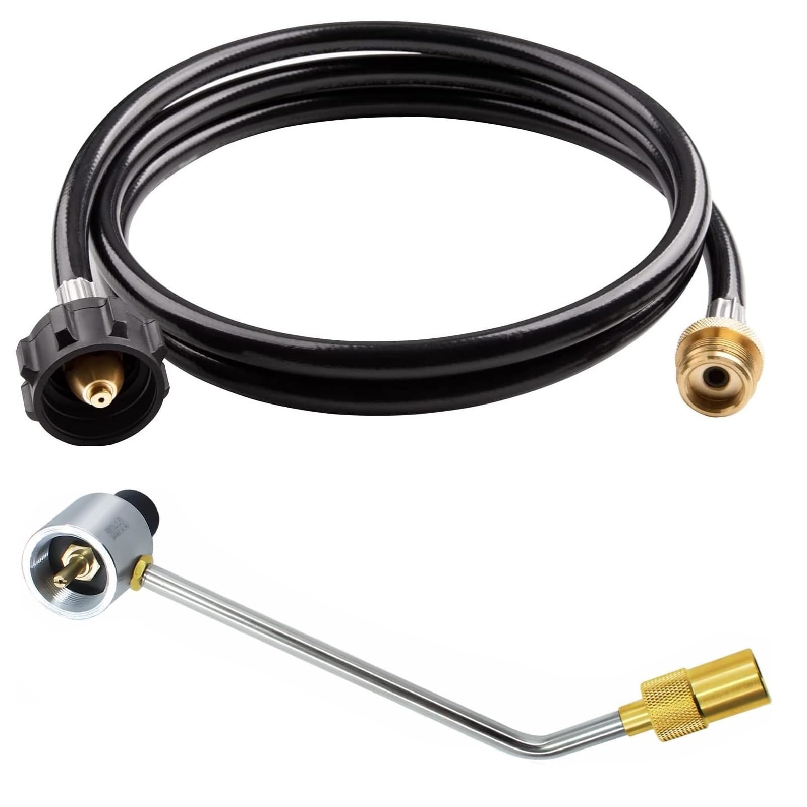 Uniwersalny adapter zbiornika propanu 0,5 kg do 9,1 kg z zaworem, konwerter 0,5 kg butelka cylindra propanu CGA600 do QCC/typ 1 męski i POL żeński wąż regulatora propanu