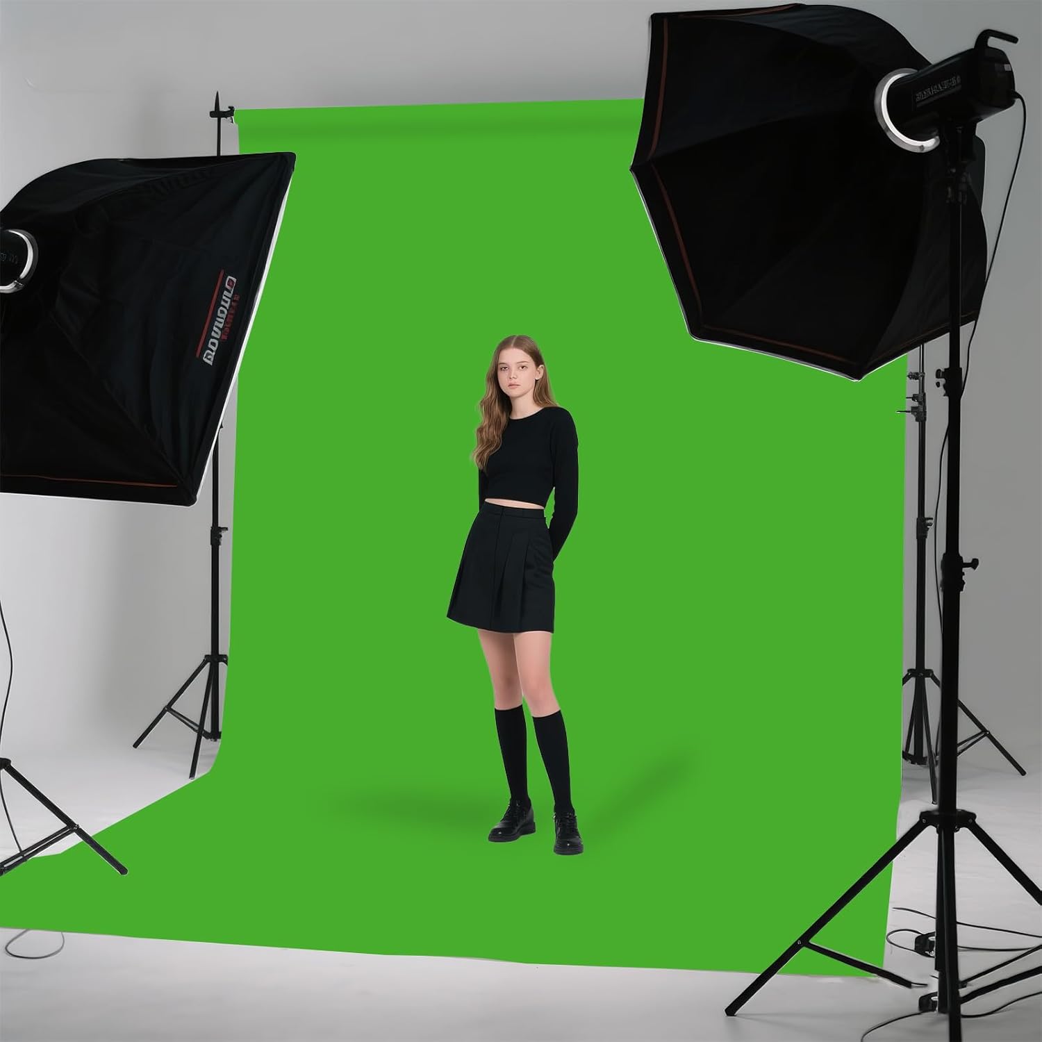 Green Screen Photo Backdrop, Chroma Key Background for Photography, Live Streaming, Zoom Video Studio, Online Courses 10x20FT
