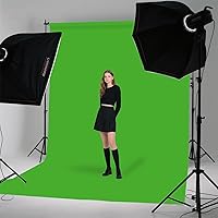 Vista 4 de Green Photo Backdrop for Photoshoot Photography Background Studio Backdrop Streaming Video Shooting 5x7FT Verde