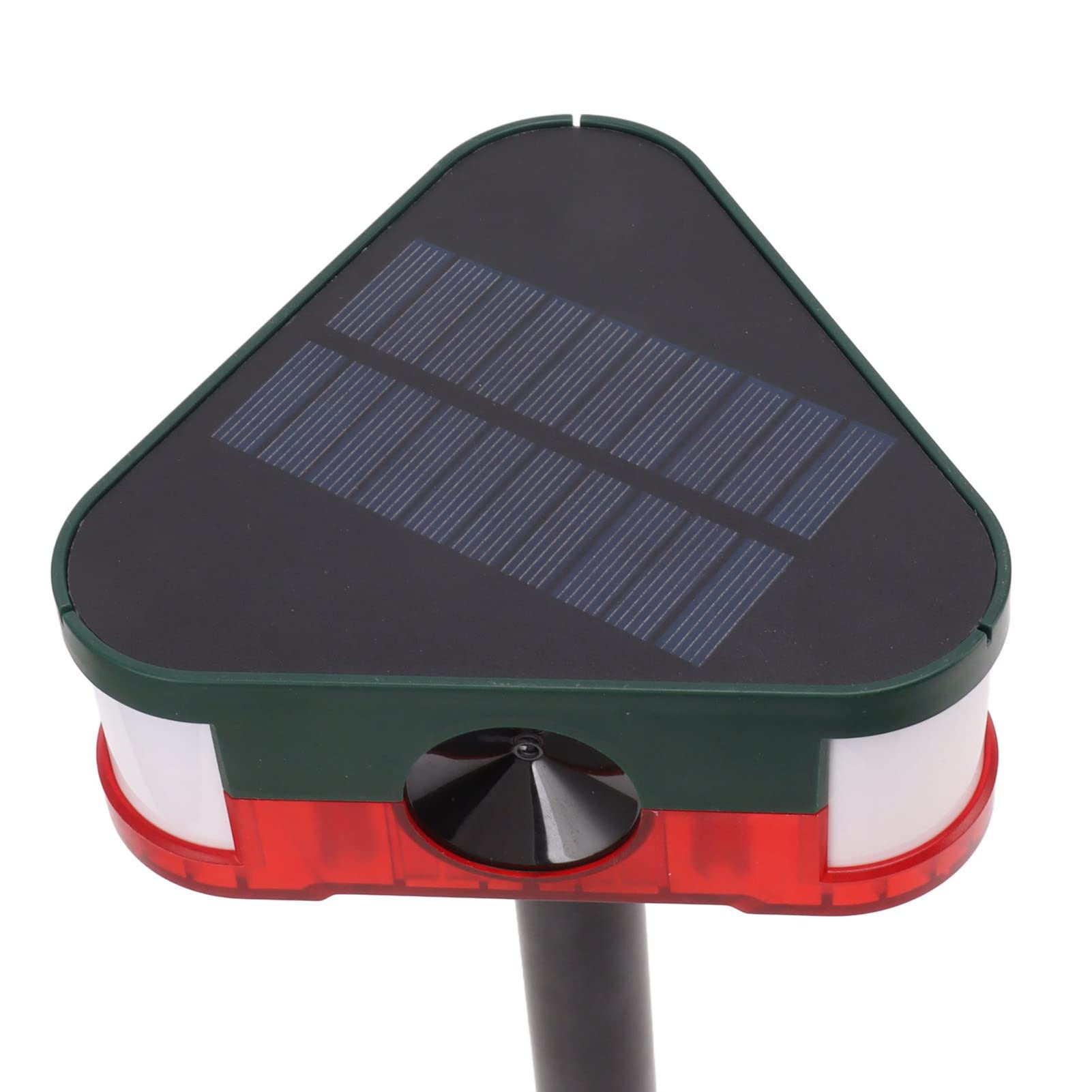Répulsif pour Animaux à énergie Solaire, Alarme de Capteur Extérieur Longue Distance avec Télécommande, Plusieurs Modes pour Chats, Taupes, Chiens, écureuils, Cerfs, Renards, Etc.