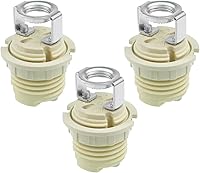 Vista 1 de eMagTech Soporte de lámpara de cerámica G9 con soporte, dientes internos M10, anillo exterior, tornillos de montaje, LED, CFL, compatible