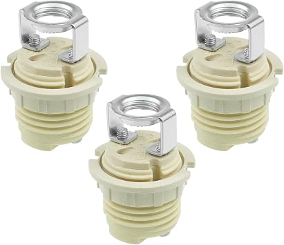3PCS G9 Ceramic Lamp Holder with Bracket, M10 Internal Teeth, Outer Ring, Mounting Screws, LED, CFL, Halogen Compatible