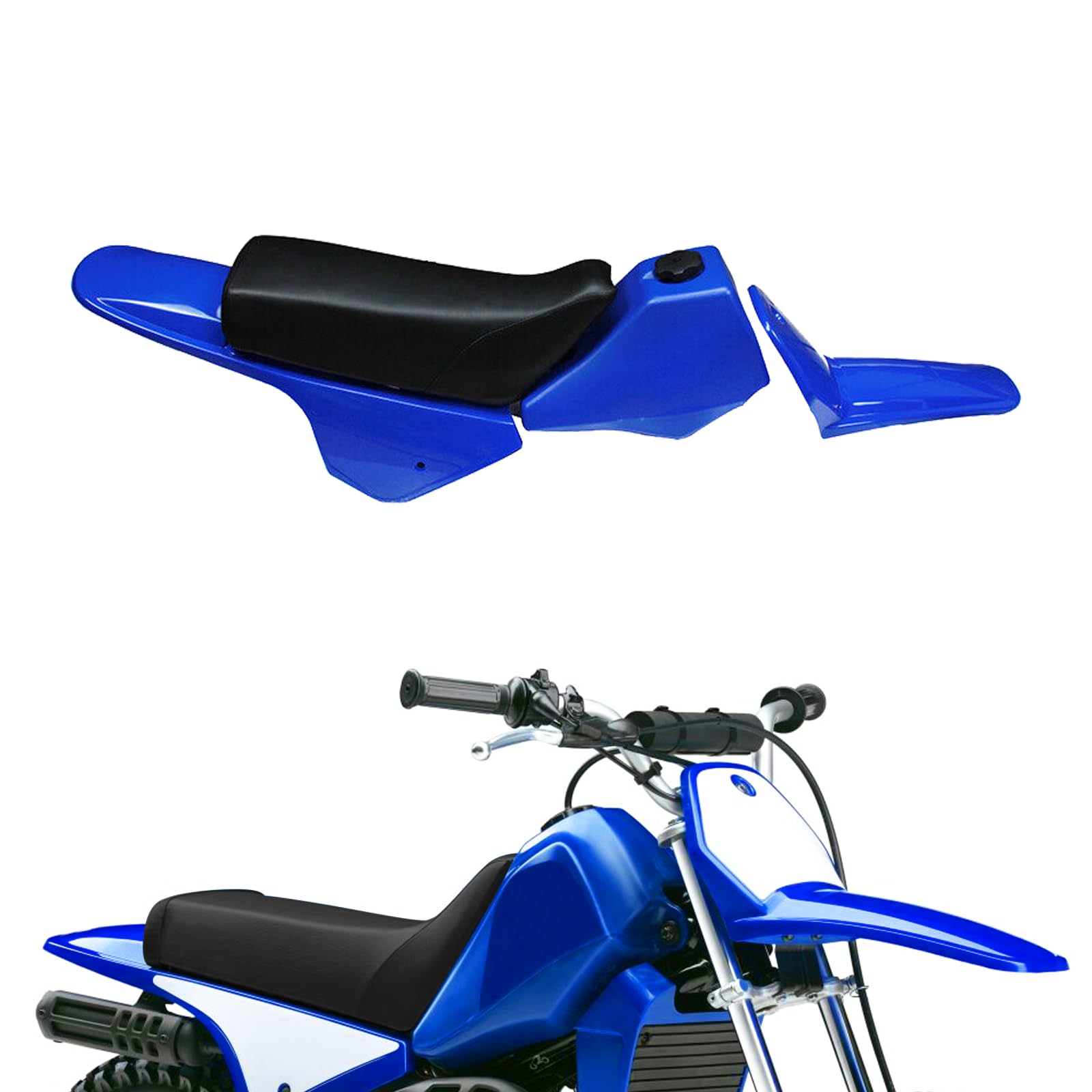 Motorrad ABS Kunststoff Fender Kit Karosserie Arbeit Verkleidung Kit Front Fender Rear Fender Side Covers Nummernschild für Yamaha PW80 PW 80