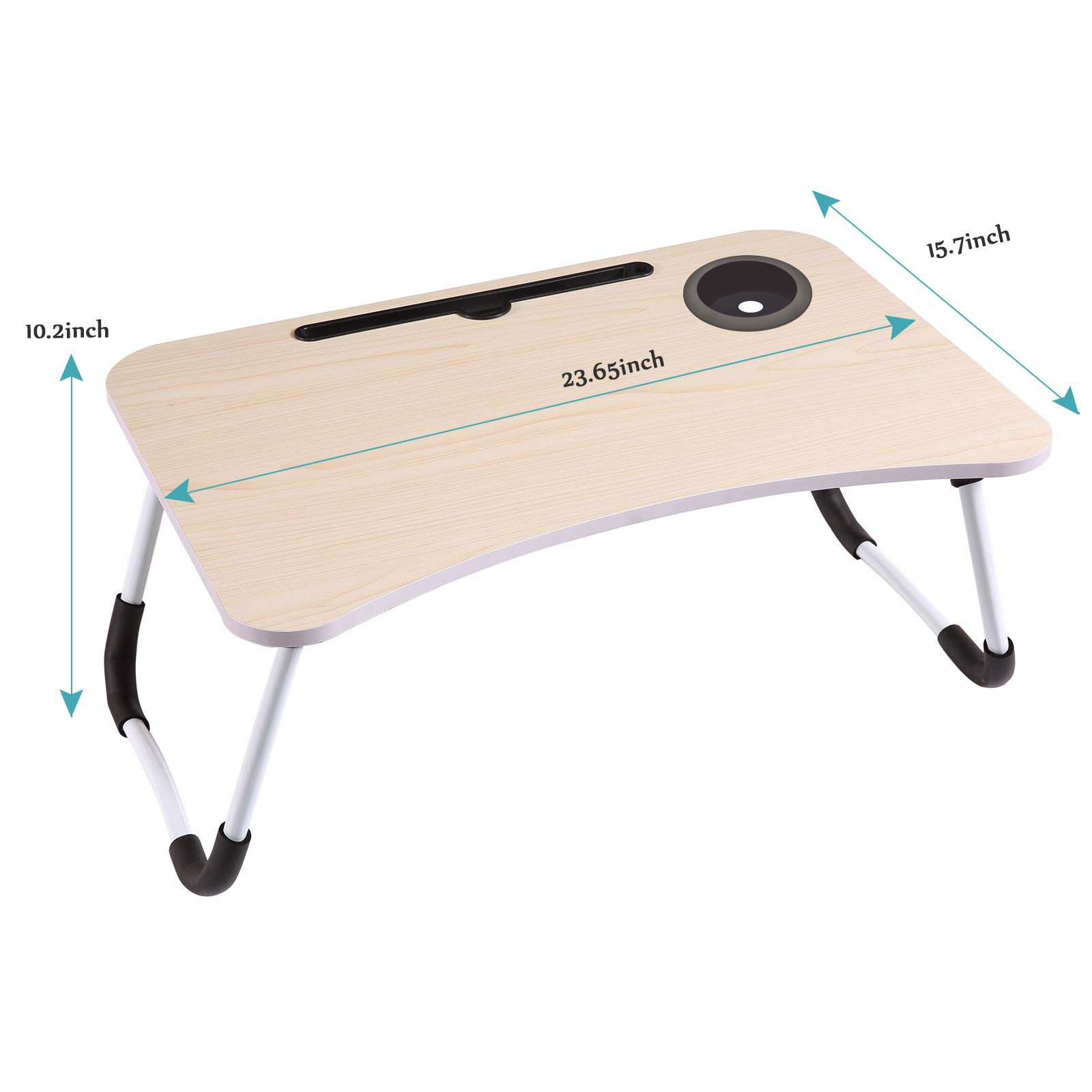 Buy Lap Desk, Foldable Portable Bed Desk for Laptop with Cup Slot and