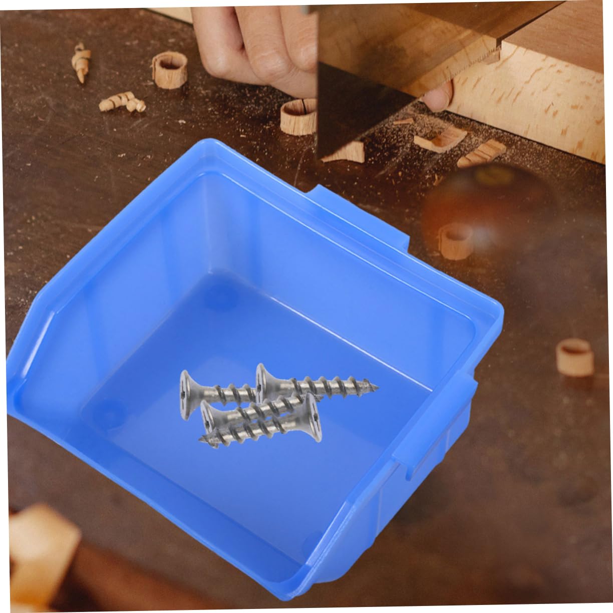 Uonlytech 8pezzi Scatole Di Stoccaggio Per Componenti Plastica Organizer Multi-funzionale Per Officina e Garage Design Con Apertura Per Facile Accesso Ai Materiali Contenitori Impilabili Per