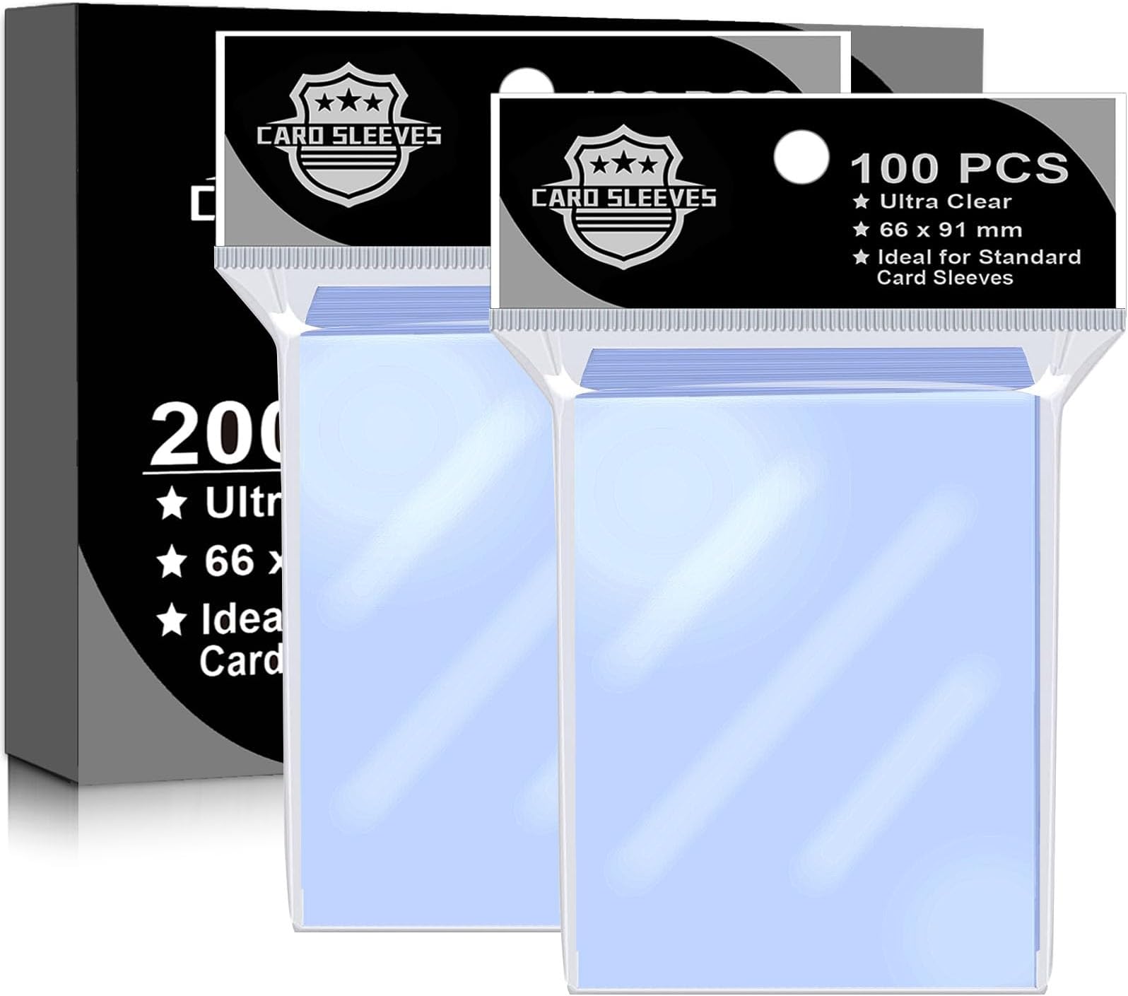 200 Premium Ultra Clear, Perfect for Double sleeving, fits