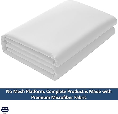 Miniatura 5 de Falda de cama plisada con esquinas divididas, volantes plisados, caída a medida de 15 pulgadas, ajuste fácil, 100% microfibra suave, brillante y