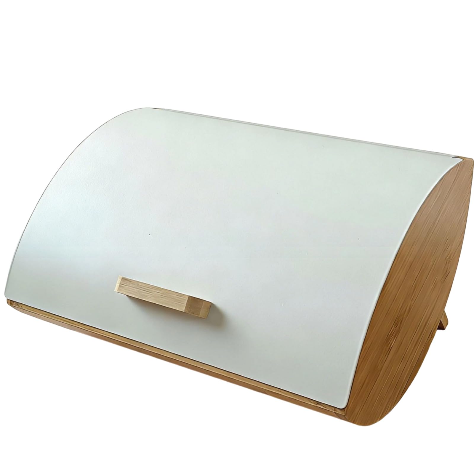 Limtula Wooden Lid Storage Container for Bakery Items Fruits Snacks with Stainless Steel Top Homemade Bread Storage Box