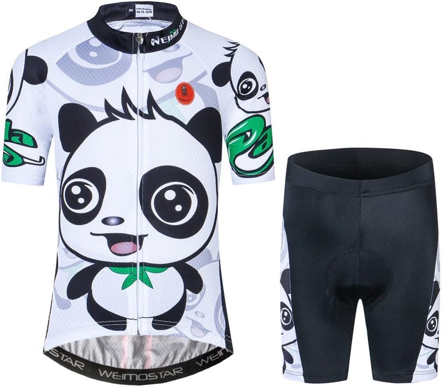 JPOJPOCycling Jersey Kids,Short Sleeve Cartoon Road Mountain Bike Jersey Set/Top/Short for Girls Boys Breathable