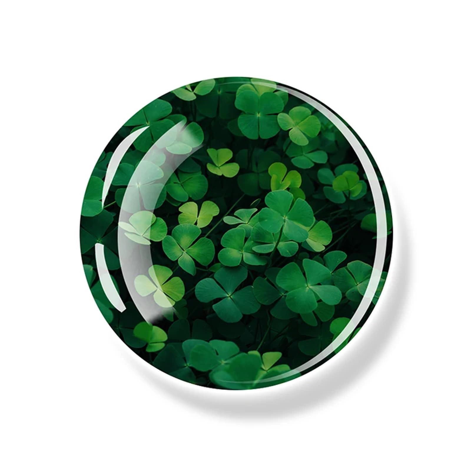 Fridge Magnets 6pcs Clover Magnet Fridge Shamrock Stickers Four Leaf Lucky Glass Dome Refrigerator Magnets Home Decor(Color-18)