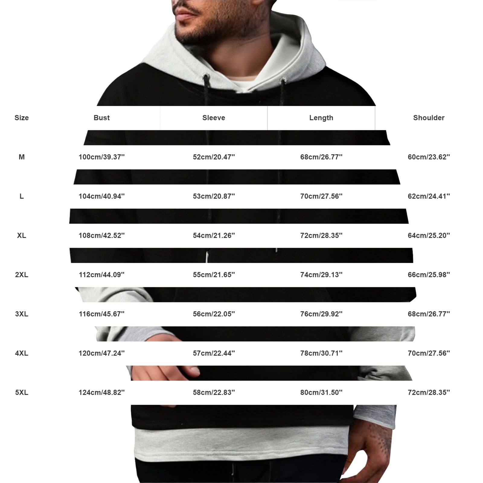 Sudaderas con Capucha Corta Sudadera Oversize Estilo Patchwork para Hombre, Nueva Otoño Juveniles (White, M) Cortavientos Hombre Running Parka Mangas Proteccion Solar Camisa Manga