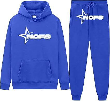 Gefomuofe Survêtement Sport Homme Coton Large Y2K - Pull Capuche Et Pantalon Confort