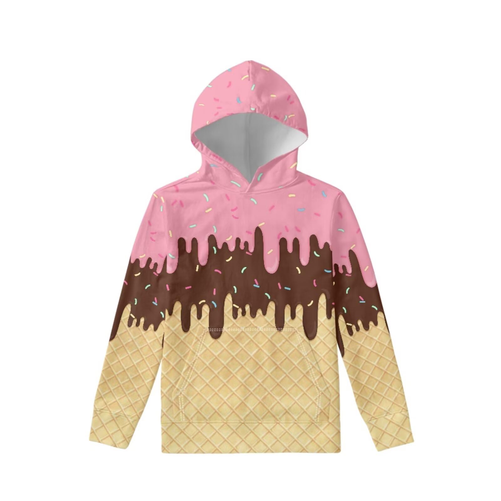 Coloranimal Unisex Girls and Boys Long Sleeve Hoodies Hoody Athletic Pullover Sweatshirts Tops Age 6-16year
