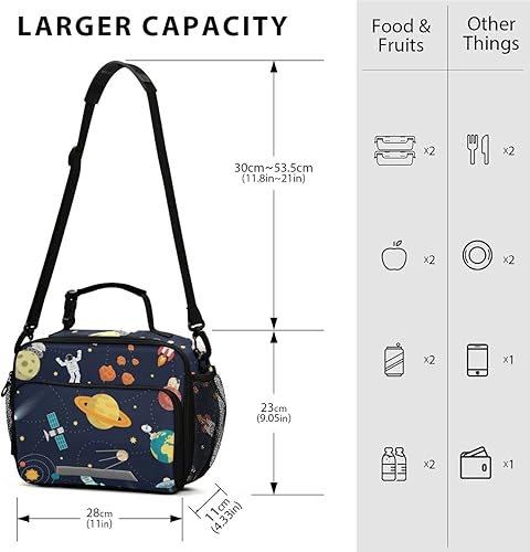 Miniatura 3 de ALAZA OREZI - Lonchera de dinosaurio para niños y niñas, lindas bolsas de almuerzo de dinosaurio para niños (lindo 5)