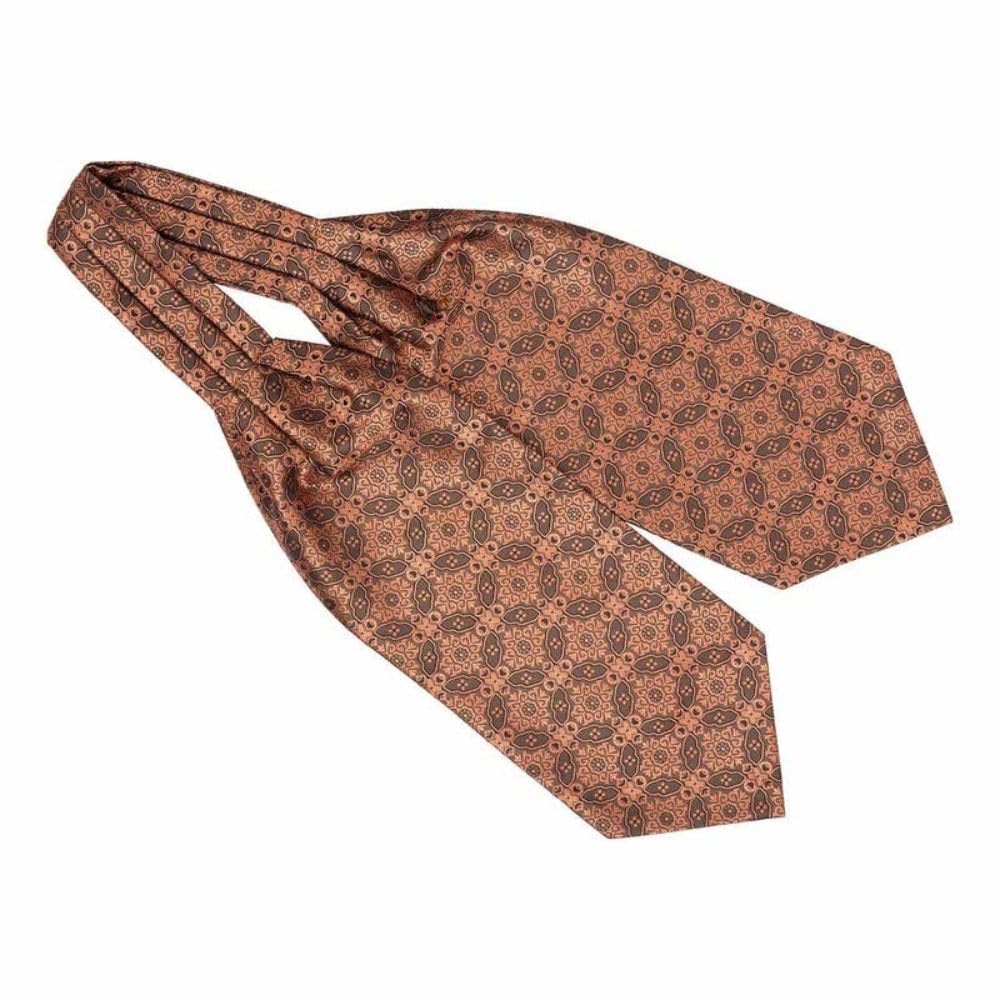the tie hub Floral Network Bronze Cravat For Men-picture-43