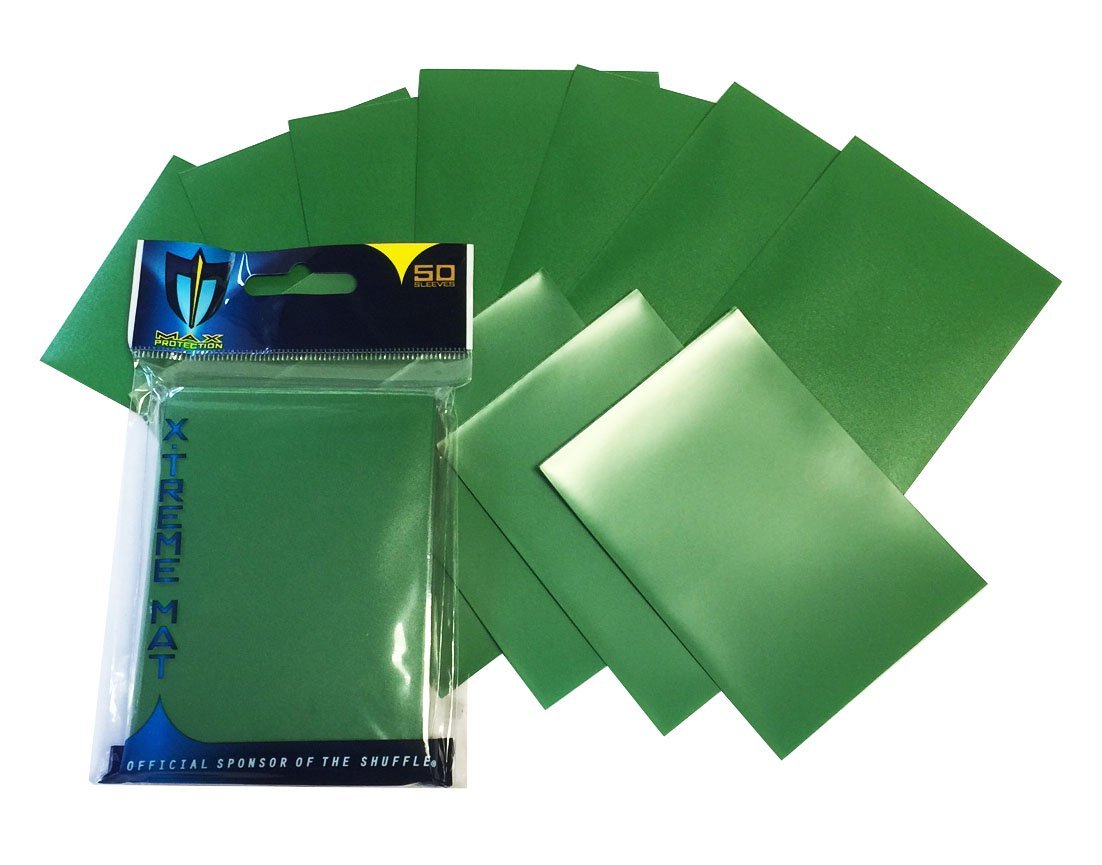 500 Premium Green Double Matte Deck Protector Sleeves for Gaming Cards like Magic The Gathering MTG