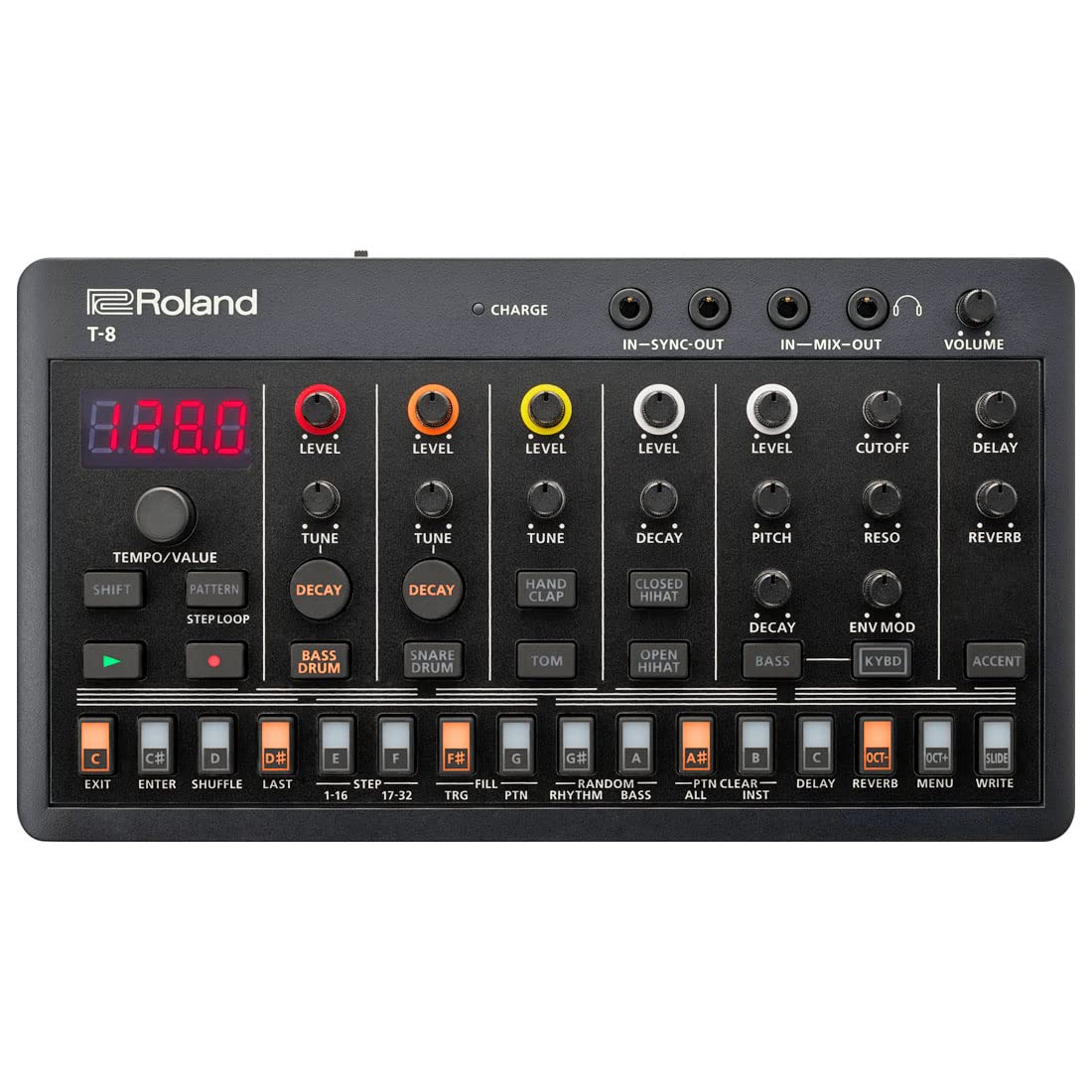 Roland Aira T-8 Beat Machine Drum-Computer + keepdrum Stereo-Kopfhörer