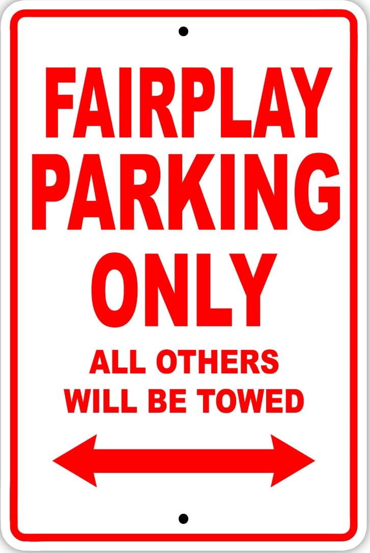 Fairplay Parking Only Boat Ship Decor Novelty Notice Metal Sign