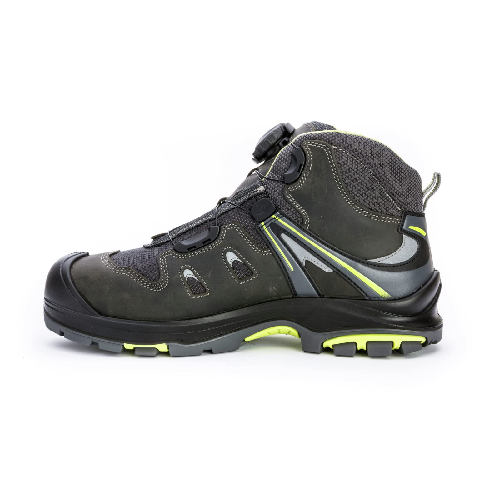WÜRTH MODYF Sicherheitsstiefel S3 SRC Techno Flexitec in anthrazit lemon - Arbeitsschuhe für Herren und Damen - mit Metallelementen & wasserabweisend - in den Größen 38-47
