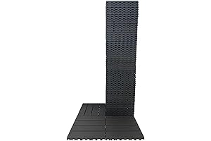 60 Sq. Ft. Plastic Interlocking Floor Tiles for Durable and Weather-Resistant Outdoor Flooring