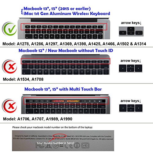 Xskn Arabic Language Silicone Keyboard Skin Cover For Macbook Air 13 & Macbook Pro 13 15 17 (Us & European Iso Keyboard) (Black) #TOP5