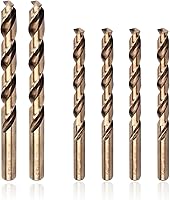 Vista 12 de POWERTEC Brocas de cobalto de 1/4 de pulgada, paquete de 6, 4 pulgadas de longitud, brocas M35 HSS Jobber con punta de 135° para perforar madera
