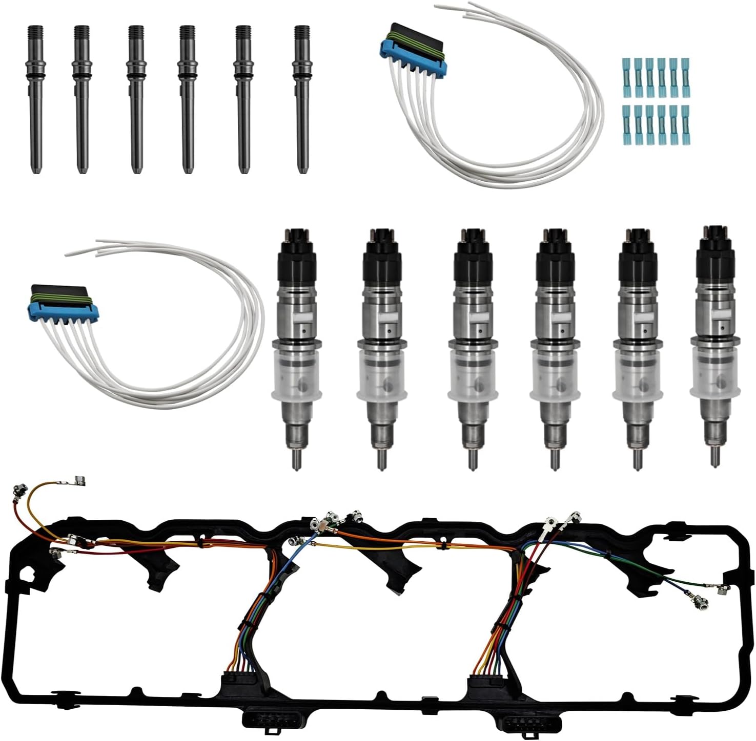 0986435518 0445120050 50HP Injector Superkit Compatible with Dodge Ram 2500/3500 6.7L 2007-2012 0445120193 0445120185 4929864 3975641 5264950 68027067AA