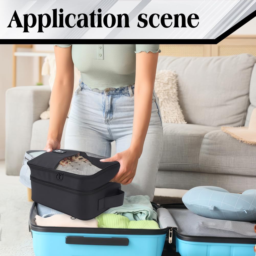 4 Pcs Shoe Bags for Travel, 11.81 x 9.84 Inch Large Dustproof Portable Travel Shoe Bag with Zipper Closure Travel Essentials for Daily Use Storaging and Packing Luggage, Closet