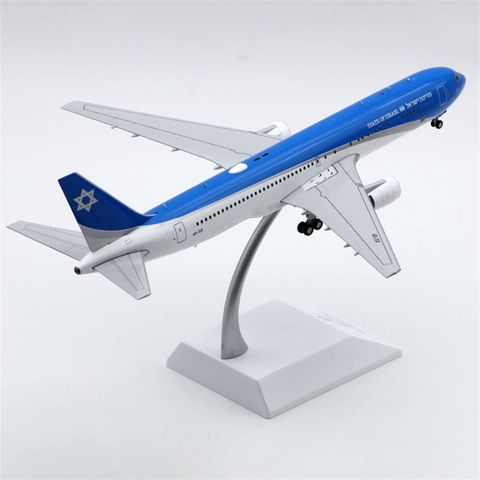 ZXLIHS Skala 1 200 El Al dla B767-300er 4x-isr Odlewany materiał stopowy Samolot Pamiątkowa dekoracja Zabawka Miniaturowy zestaw hobbystyczny
