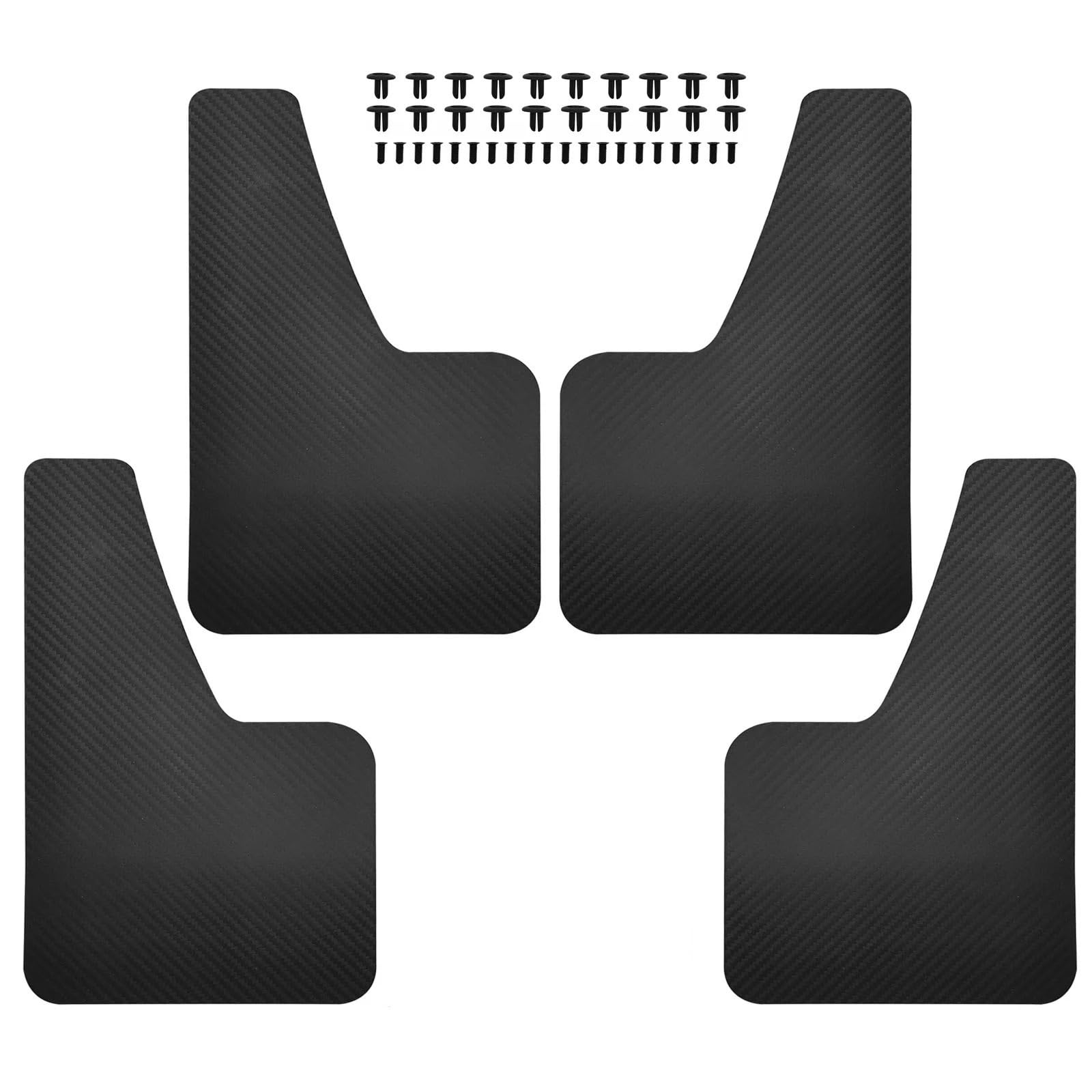 MOTOHIRO Schmutzfänger for Mitsubishi Lancer 7 8 9 10 Evolution EVO X Ix WRC 2012 2013 2014 2015 2016 Sport Schmutzfänger Spritzschutz Kotflügel Auto-Schmutzfänger (Size : 4Pcs Black)