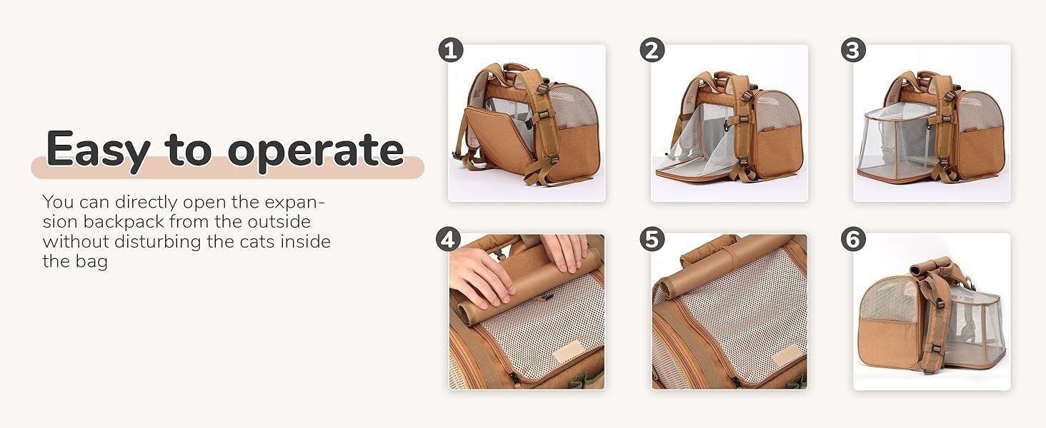 Cat Bag can be expanded, Breathable, Portable for Outdoor use, Large Space cat Backpack, Dog Space Capsule pet Bag